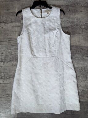 Michael Kors White Jacquard Sheath Dress